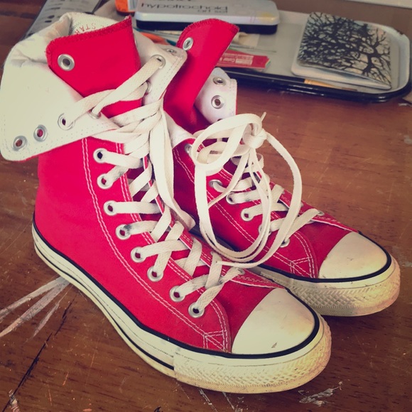 converse high tops folded down